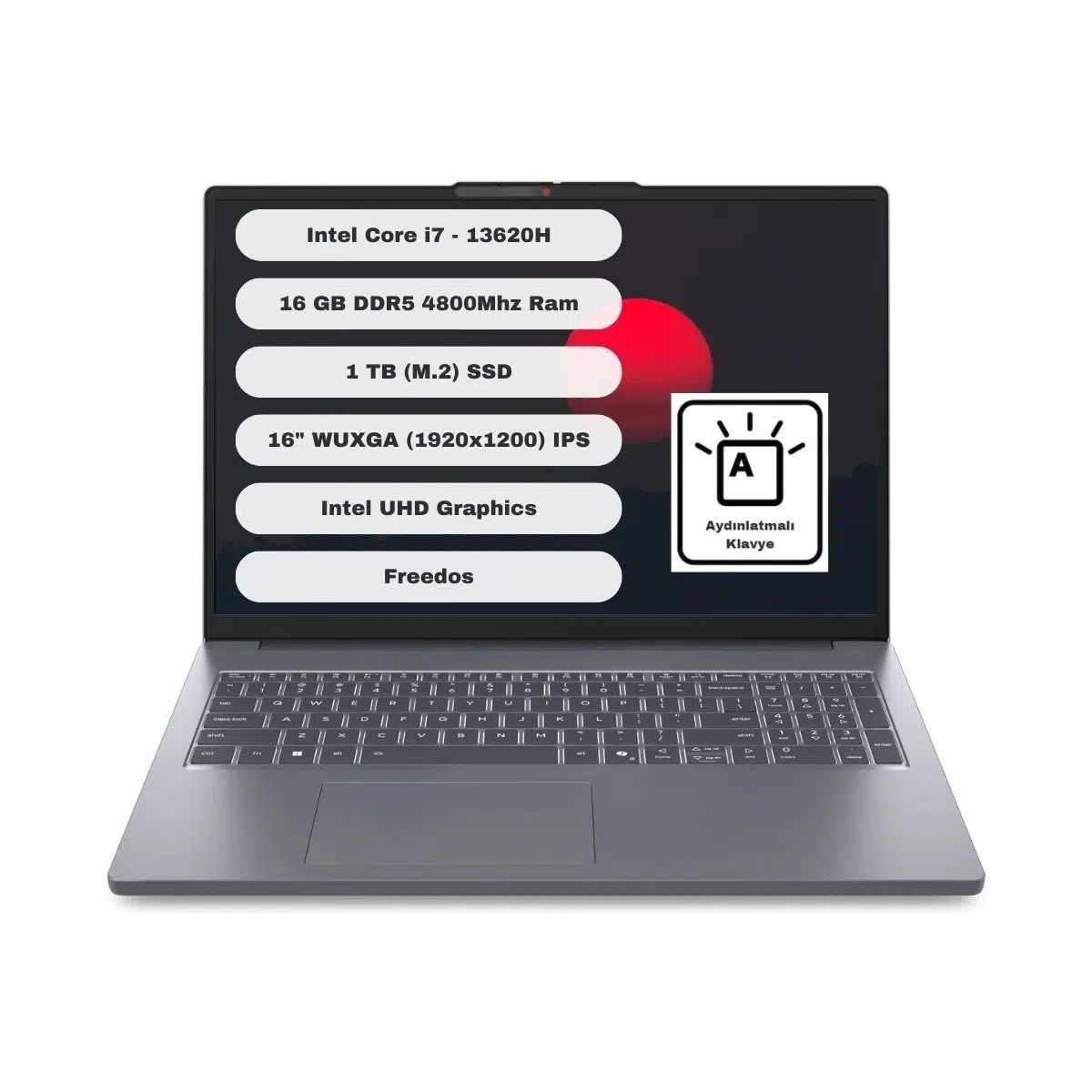 Ideapad Slim 3 16IRH10 Intel Core I7 13620H 16GB 1tb SSD Freedos 16" Fhd Taşınabilir Bilgisayar 83K2001VTR