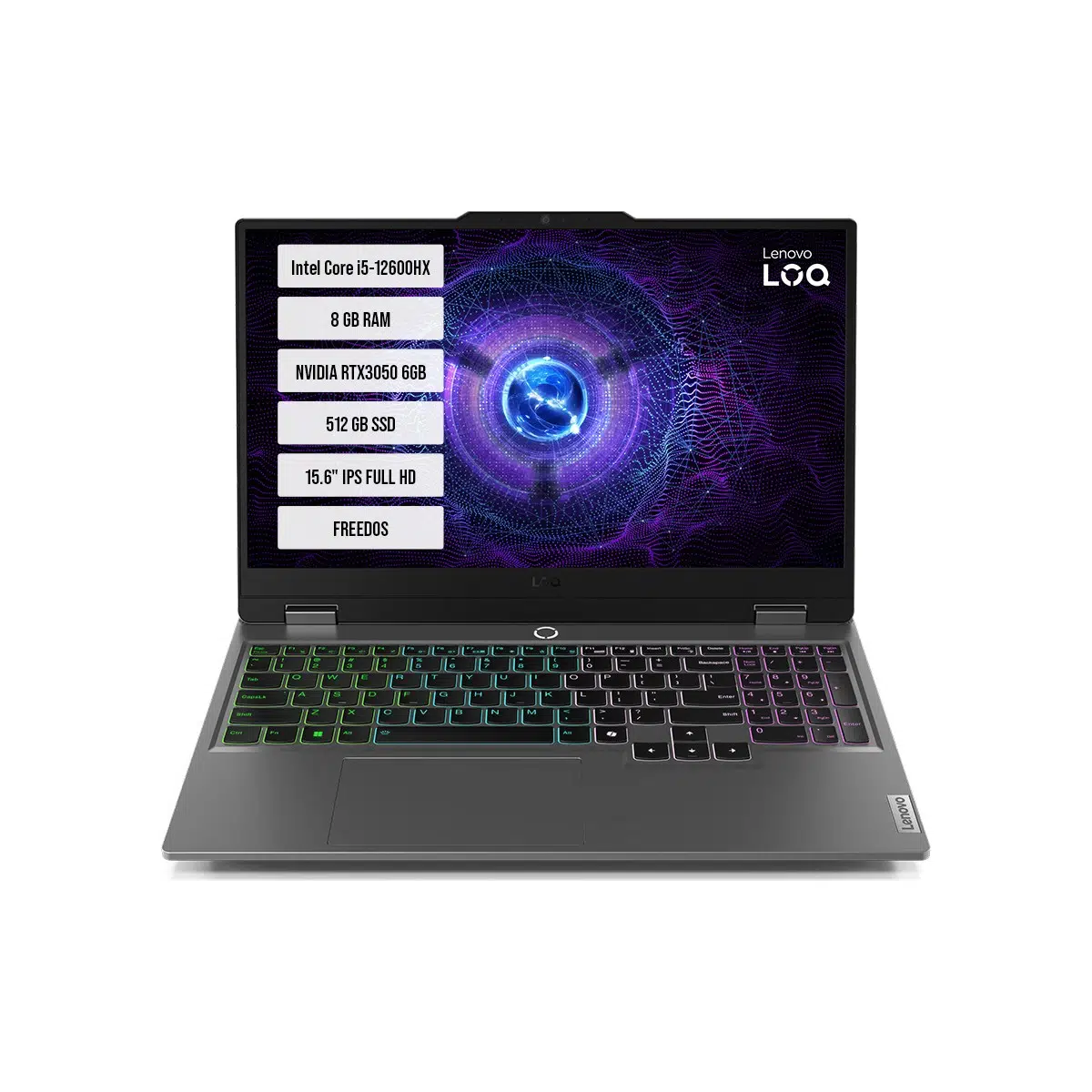 Loq 15IAX9 83GS00PDTR Intel Core I5-12600HX 8gb 512GB SSD RTX3050-6GB 15.6" IPS Freedos Taşınabilir Bilgisayar