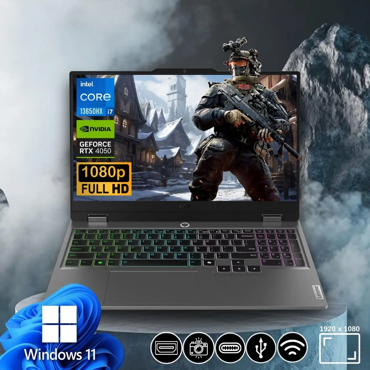 Loq 15IRX9 I7-13650HX | 16GB | 2tb SSD 6gb RTX4050 83DV0117TR ATL17 15.6" WIN11PRO Gaming Notebook