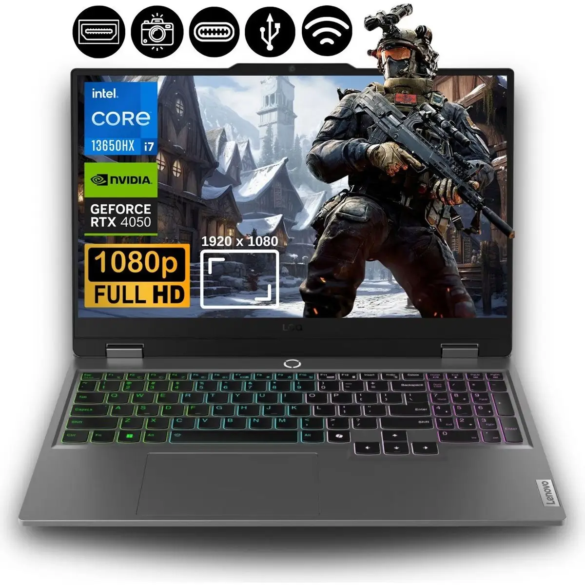 Loq 15IRX9 I7-13650HX | 32GB | 2tb SSD 6gb RTX4050 83DV0117TR Atl8 Freedos 15.6" Gaming Notebook