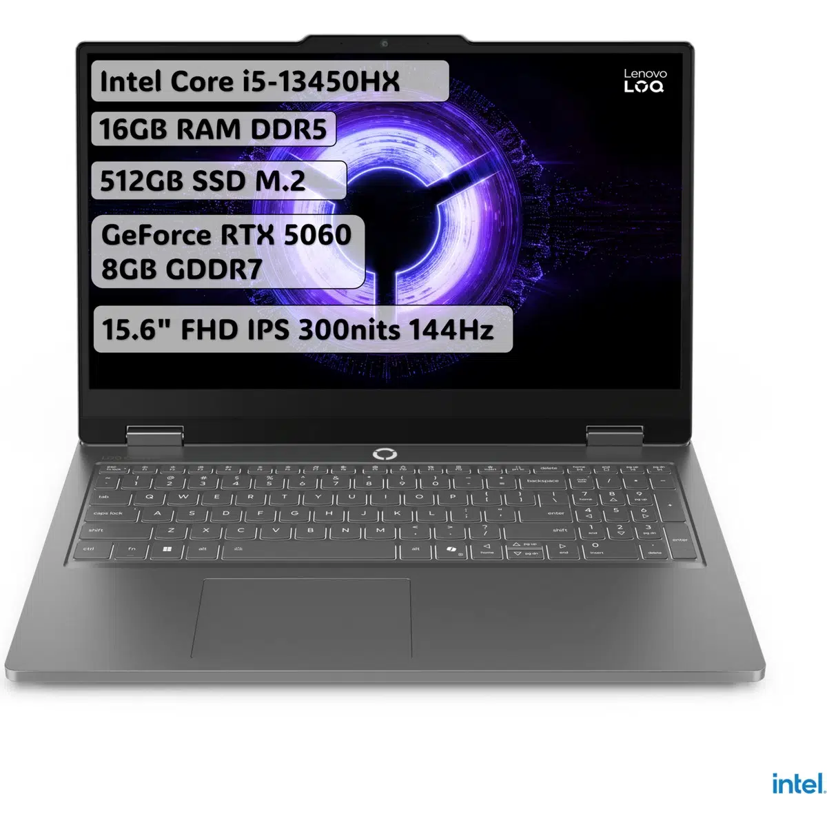 LOQ Essential Intel Core i5 13450HX 16GB 512GB SSD RTX5060 Freedos 15.6" FHD Taşınabilir Bilgisayar 83SC000TTR