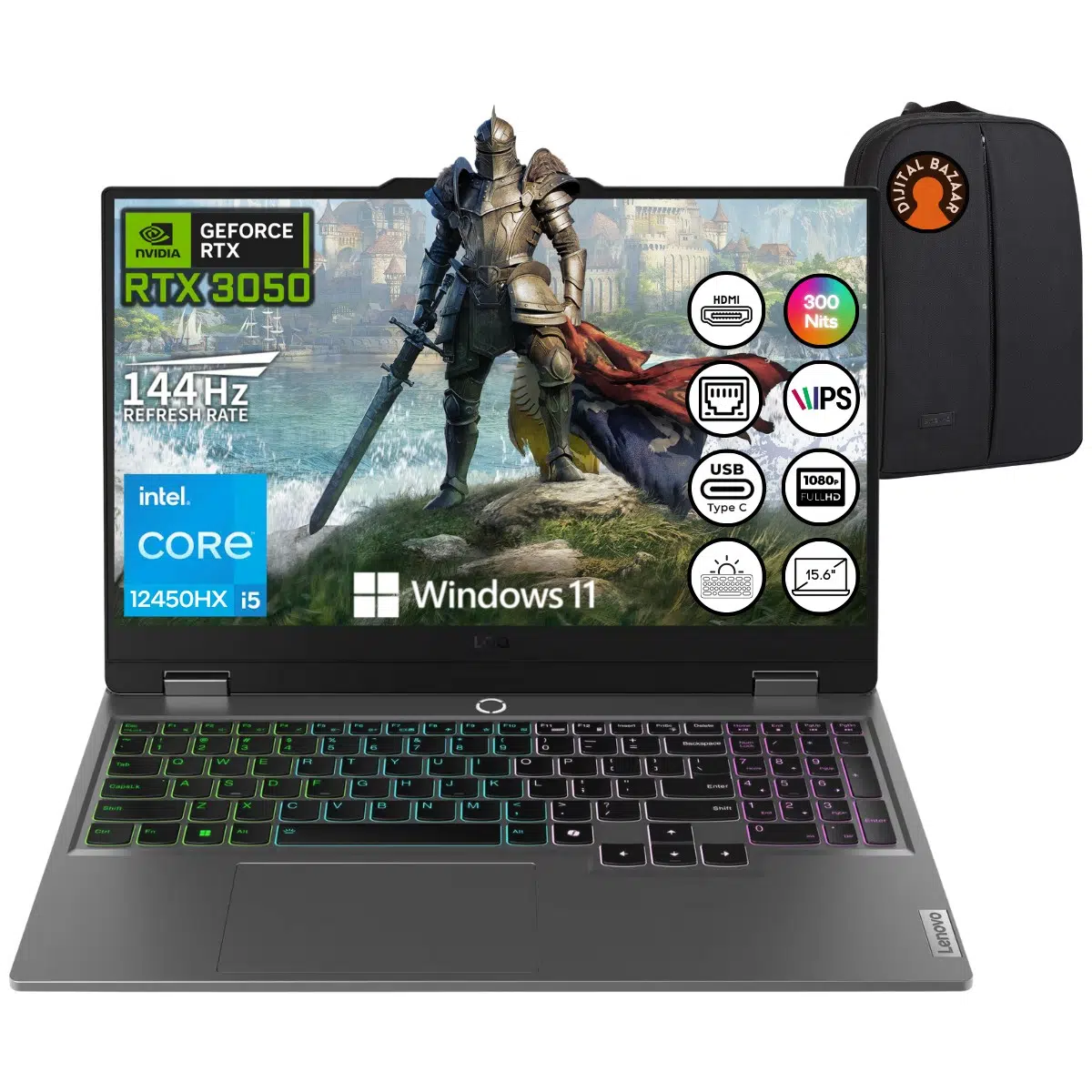 Loq İ5-12450HX RTX3050 32GB Ram 1tb SSD 15.6" Fhd IPS 144Hz W11 Taşınabilir Bilgisayar