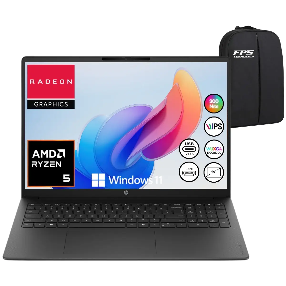 Omnibook 3 Ryzen 5 7520U 8gb Ram 512GB SSD 16" Wuxga IPS W11 DY0G7EA Taşınabilir Bilgisayar