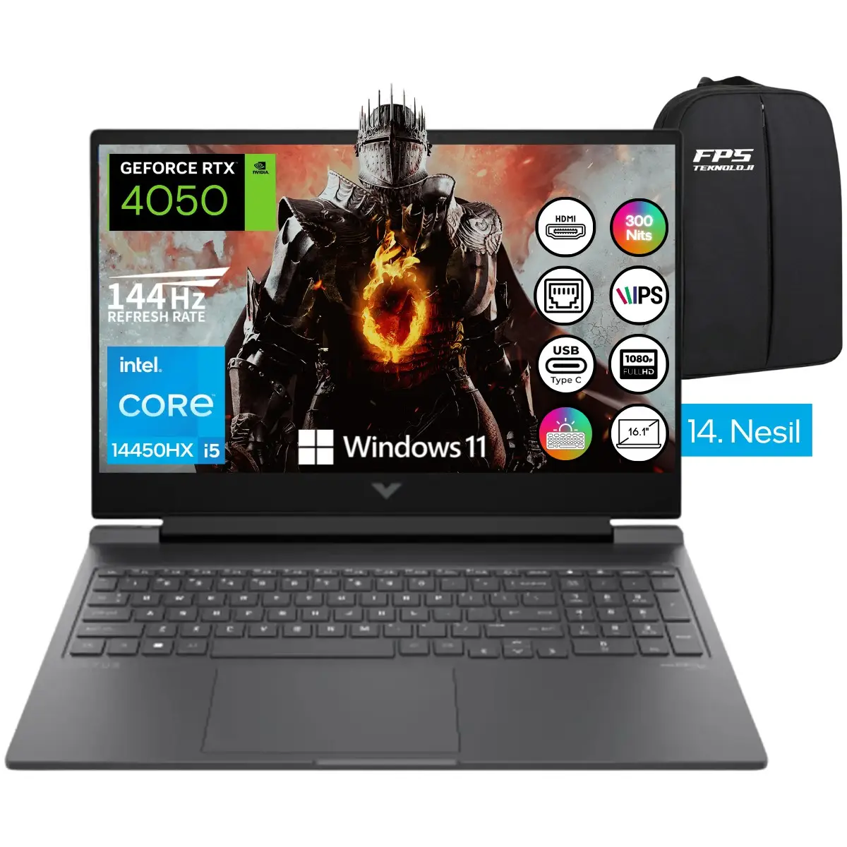 Victus I5-14450HX RTX4050 120W 64GB Ram 4tb SSD 16.1" Fhd IPS 144Hz W11 Taşınabilir Bilgisayar